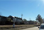 CSX 6095 leads a "special" train thru town